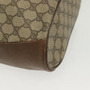 GUCCI GG Supreme Web Sherry Line Bag PVC Beige Gold 72 02 034 Auth 140637-11