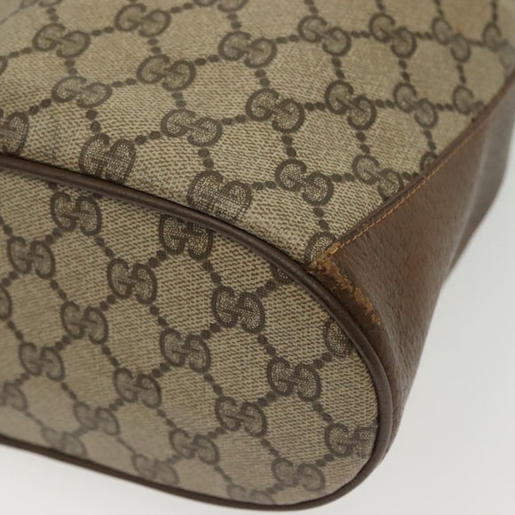 GUCCI GG Supreme Web Sherry Line Bag PVC Beige Gold 72 02 034 Auth 140637