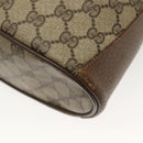 GUCCI GG Supreme Web Sherry Line Bag PVC Beige Gold 72 02 034 Auth 140637-14