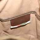 GUCCI GG Supreme Web Sherry Line Bag PVC Beige Gold 72 02 034 Auth 140637-18