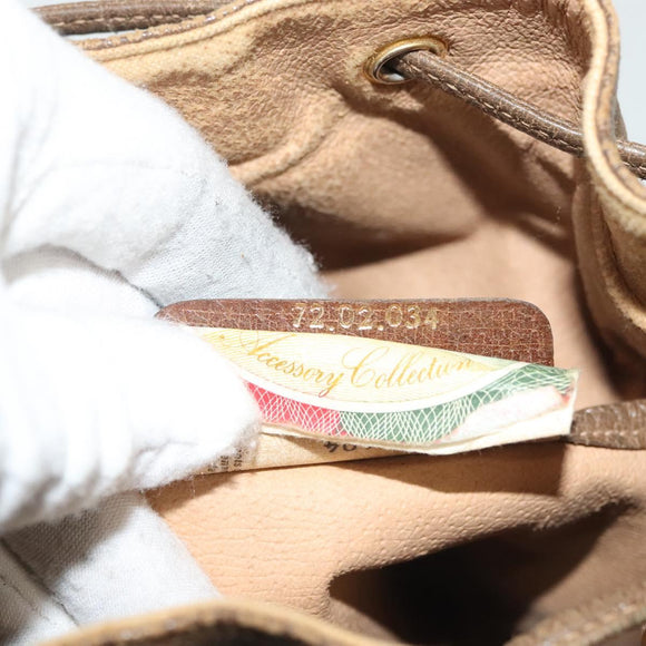 GUCCI GG Supreme Web Sherry Line Bag PVC Beige Gold 72 02 034 Auth 140637