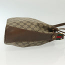 GUCCI GG Supreme Web Sherry Line Bag PVC Beige Gold 72 02 034 Auth 140637-5