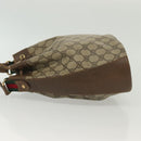 GUCCI GG Supreme Web Sherry Line Bag PVC Beige Gold 72 02 034 Auth 140637-6