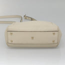 GUCCI Bamboo Hand Bag Leather 2way White Gold 368823 Auth 140639-5
