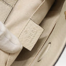 GUCCI Bamboo Hand Bag Leather 2way White Gold 368823 Auth 140639-19