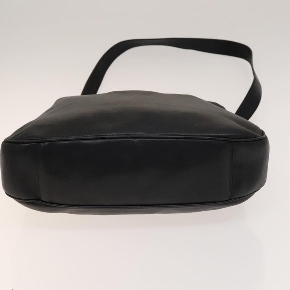 GUCCI Bamboo Hand Bag Leather 2way Black Gold 001 1781 1577 Auth 140641