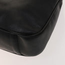 GUCCI Bamboo Hand Bag Leather 2way Black Gold 001 1781 1577 Auth 140641-17