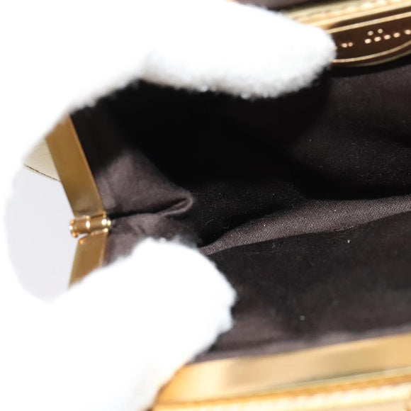 Miu Miu Shoulder Bag Leather White Gold Auth 140643