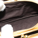 Miu Miu Shoulder Bag Leather White Gold Auth 140643-25