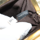 Miu Miu Shoulder Bag Leather White Gold Auth 140643-12