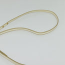 Miu Miu Shoulder Bag Leather White Gold Auth 140643-8