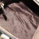 Miu Miu Hand Bag Leather 2way Gray Gold Auth 140644-18