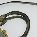 Miu Miu Hand Bag Leather 2way Gray Gold Auth 140644-8