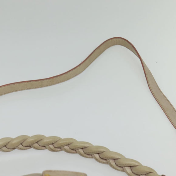 Miu Miu Matelasse Hand Bag Leather 2way Pink Gold Auth 140645