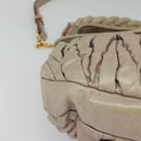 Miu Miu Matelasse Hand Bag Leather 2way Pink Gold Auth 140645-12