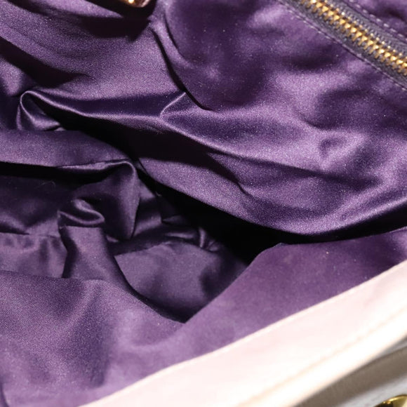 Miu Miu Matelasse Hand Bag Leather 2way Pink Gold Auth 140645