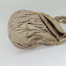Miu Miu Matelasse Hand Bag Leather 2way Pink Gold Auth 140645-5