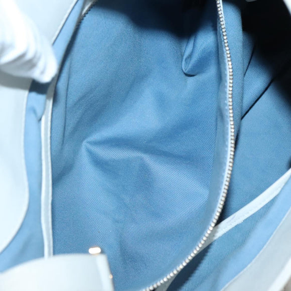 BVLGARI Chandra Shoulder Bag Leather White Gold Auth 140646