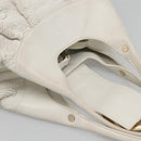 BVLGARI Chandra Shoulder Bag Leather White Gold Auth 140646-6