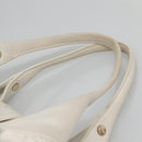 BVLGARI Chandra Shoulder Bag Leather White Gold Auth 140646-8