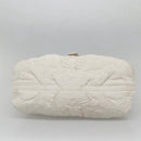 BVLGARI Chandra Shoulder Bag Leather White Gold Auth 140646-5