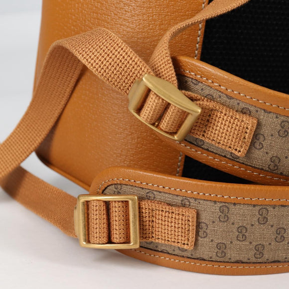 GUCCI GUCCIxDisney GG Supreme Backpack PVC Beige Gold 552884 Auth 140648M