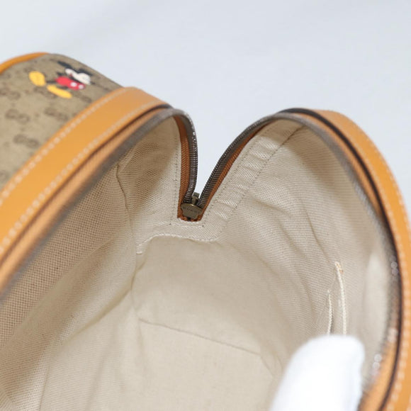 GUCCI GUCCIxDisney GG Supreme Backpack PVC Beige Gold 552884 Auth 140648M