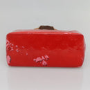 LOUIS VUITTON Monogram Vernis Reade PM Hand Bag Red Rouge M91088 LV Auth 140650-6