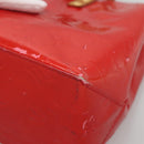 LOUIS VUITTON Monogram Vernis Reade PM Hand Bag Red Rouge M91088 LV Auth 140650-15