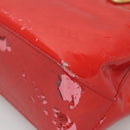 LOUIS VUITTON Monogram Vernis Reade PM Hand Bag Red Rouge M91088 LV Auth 140650-9