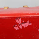 LOUIS VUITTON Monogram Vernis Reade PM Hand Bag Red Rouge M91088 LV Auth 140650-10