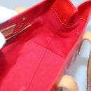 LOUIS VUITTON Monogram Vernis Reade PM Hand Bag Red Rouge M91088 LV Auth 140650-20
