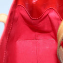 LOUIS VUITTON Monogram Vernis Reade PM Hand Bag Red Rouge M91088 LV Auth 140650-21
