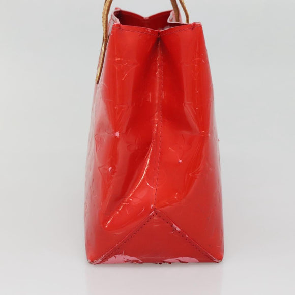 LOUIS VUITTON Monogram Vernis Reade PM Hand Bag Red Rouge M91088 LV Auth 140650