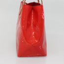 LOUIS VUITTON Monogram Vernis Reade PM Hand Bag Red Rouge M91088 LV Auth 140650-4