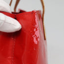 LOUIS VUITTON Monogram Vernis Reade PM Hand Bag Red Rouge M91088 LV Auth 140650-5