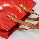 LOUIS VUITTON Monogram Vernis Reade PM Hand Bag Red Rouge M91088 LV Auth 140650-7