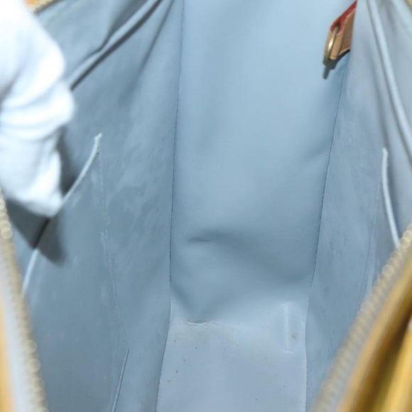 LOUIS VUITTON Monogram Vernis Columbus Tote Bag Gris M91028 LV Auth 140651