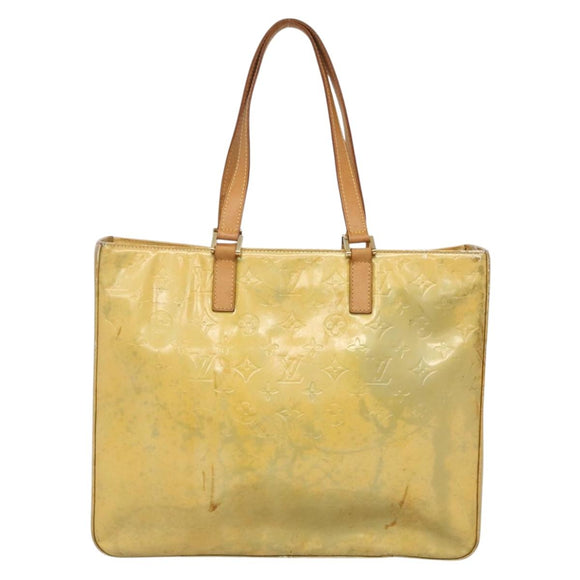 LOUIS VUITTON Monogram Vernis Columbus Tote Bag Gris M91028 LV Auth 140651