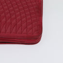 BALLY Chain Shoulder Bag Leather Red Gold Auth 140668-14