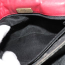 BALLY Chain Shoulder Bag Leather Red Gold Auth 140668-20