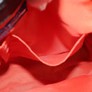 BURBERRY Blue Label Shoulder Bag Canvas Orange Silver Auth 140671-21