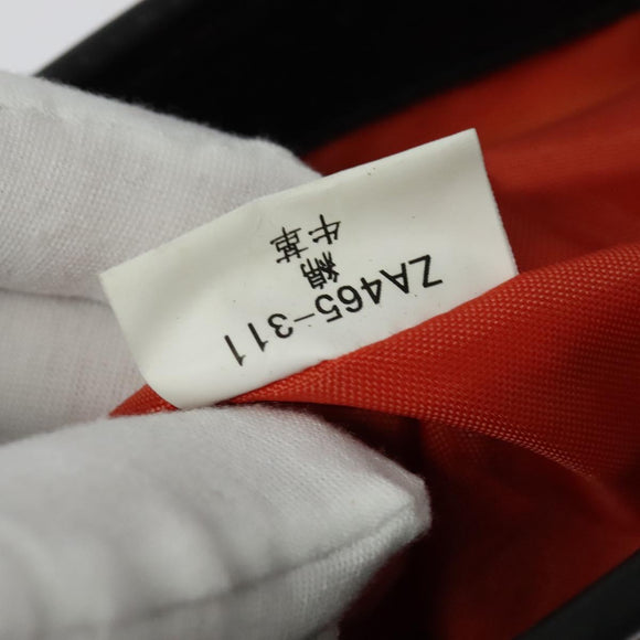 BURBERRY Blue Label Shoulder Bag Canvas Orange Silver Auth 140671