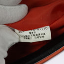 BURBERRY Blue Label Shoulder Bag Canvas Orange Silver Auth 140671-12