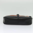 BURBERRY Blue Label Shoulder Bag Canvas Orange Silver Auth 140671-5