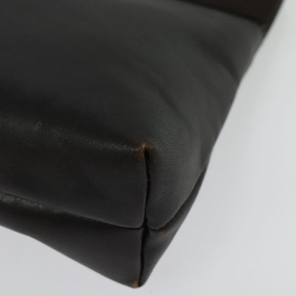 Salvatore Ferragamo Vala Shoulder Bag Leather Brown Gold Auth 140673