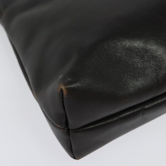 Salvatore Ferragamo Vala Shoulder Bag Leather Brown Gold Auth 140673