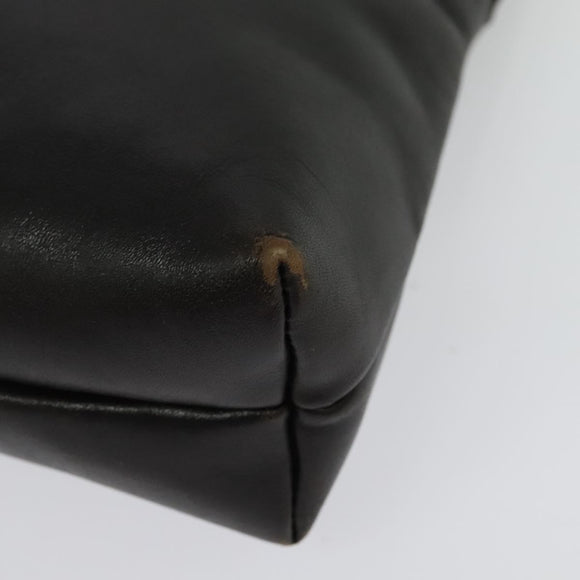 Salvatore Ferragamo Vala Shoulder Bag Leather Brown Gold Auth 140673