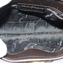 Salvatore Ferragamo Vala Shoulder Bag Leather Brown Gold Auth 140673-16