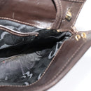 Salvatore Ferragamo Vala Shoulder Bag Leather Brown Gold Auth 140673-17